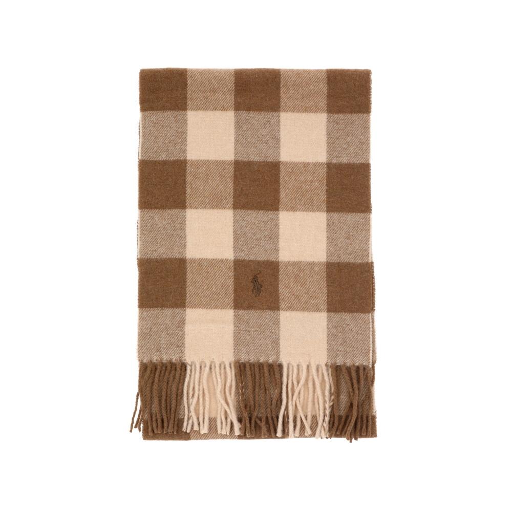 

Polo Ralph Lauren Pony Plaid Check Fringe Muffler Pc0999 210 PC0999-210