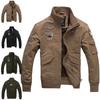 Stylish Men's Military Jackets With Casual Collar And Zipper Closure For Autumn