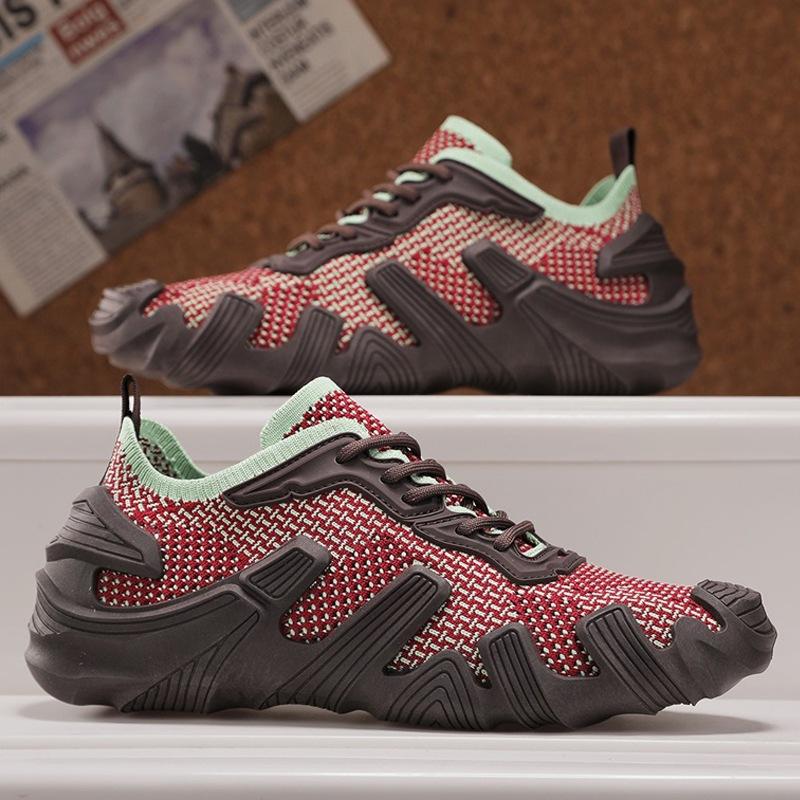 Breathable Mesh Sneakers Men's Fly-woven Socks Shoes Men's Spring and Summer Men's Shoes 2025 New Trendy Shoes Student