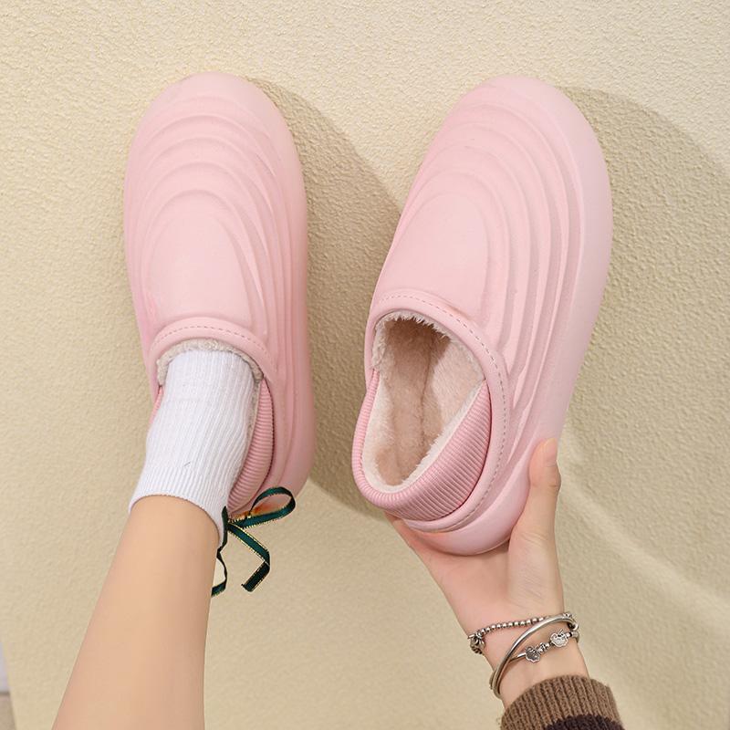Winter New Women Cotton Slippers Home Use Versatile Autumn Winter Couple Warm Head Packed Thick Bottom Men's Cotton Shoes