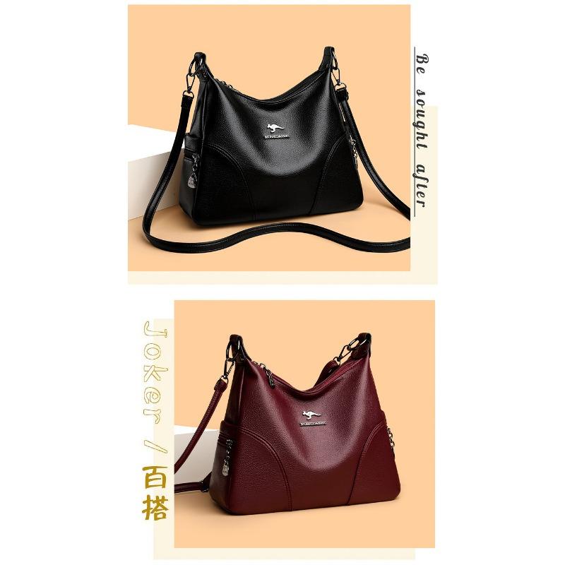 Einfache Mittleren Alters Mutter Weibliche Tasche Umhängetasche Mode PU Weiche Halbmond Tasche Hand Schräge Span Tasche