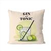 Gin  Tonic Cocktail Painting Pillow Case For Car Sofa Decorative Home Doublesided Print Plush Square Throw Pillow Cushion Cove