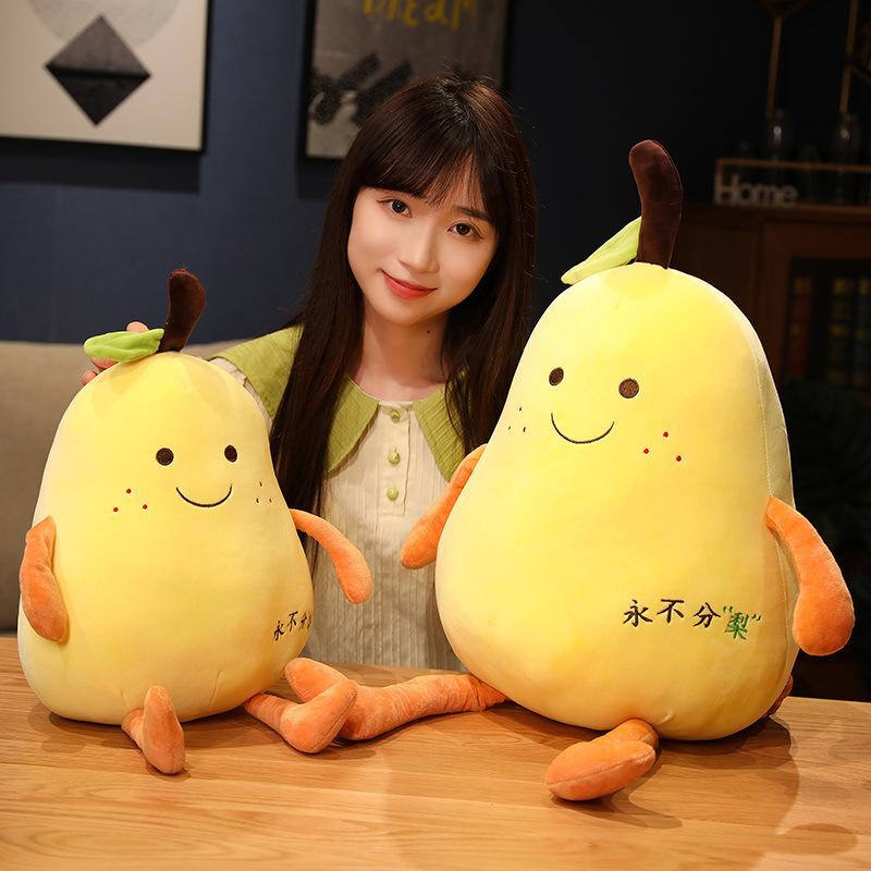 Creativity Never Divide Pear Fruit Pillow Plush Toy Doll Fruit Pear Doll Friend Girlfriend Birthday Gift