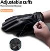 Men's Black Leather Winter Gloves Touch Display Compatible Outdoor Cycling Real Sheepskin Keep Warm Driving Motorcycle Gloves