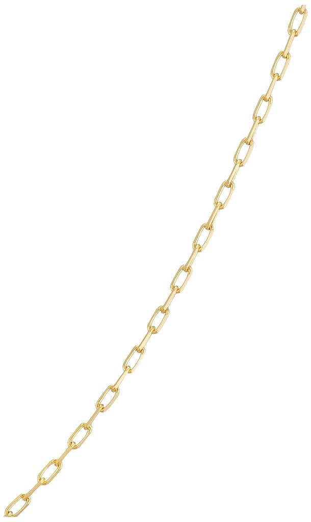 MJP K18YG Cut Azuki Bean Necklace with Mint Certification Yellow Gold Mark, 40cm,