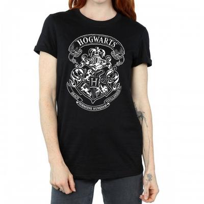 Womens/Ladies Hogwarts Crest Cotton Boyfriend T-Shirt