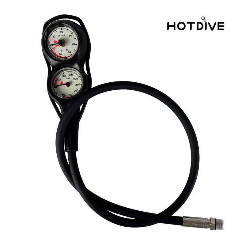 HOTDIVE Portable Dive Pressure & Depth Gauge Console