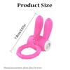 Vibrator Cock Ring Rabbit Vibrating Penis Ring for Man Delay Ejaculation Clit Stimulation Intimate Sex Toys for Couple Rings 18+
