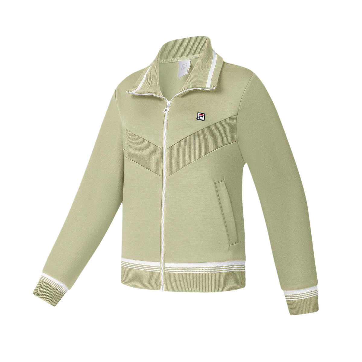 

FILA Fleece Tennis Loose Stretch Polo Knit Long Sleeve Jacket Women jackets A11W443507A-LG M