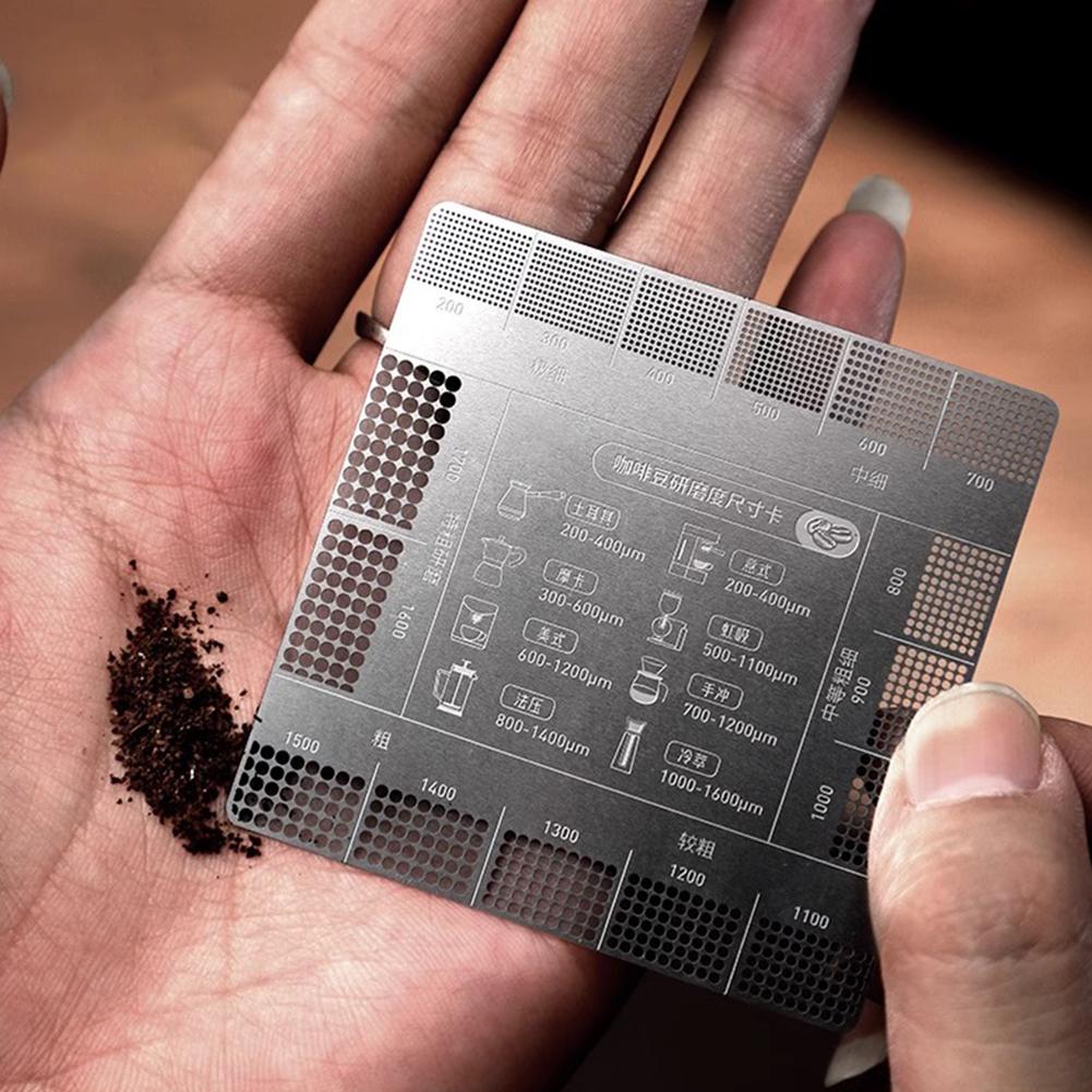 Карточка-справочник для весов для помола кофе Сравнение толщины молотого кофе для итальянского ручного заваривания Вспомогательный инструмент для помола зерен China Mainland