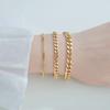 3.5-7MM Braccialetti a Catena in Acciaio Inossidabile per Uomo Donna Punk Maglia Cubana Maglia a Maglia Grossa Bangle Moda Festa Gioielli Che Non Sbiadiscono Mai