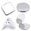 Engravable Stainless Steel Foldable Makeup Mirror - Unbreakable, Portable, Round/Square Design, Compact Size