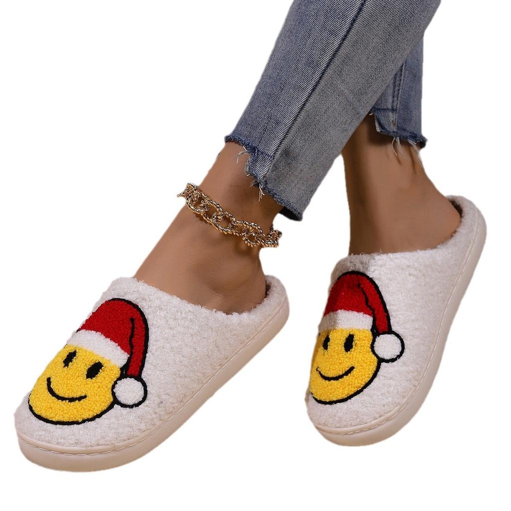 Mode Winterwärme Zuhause Baumwollschuhe für Paare Indoor Fellpantoffeln Ideal für Weihnachten