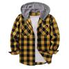 Men's Fashion Hooded Plaid Trendy Shirt Hooded Plaid Sweatshirt
