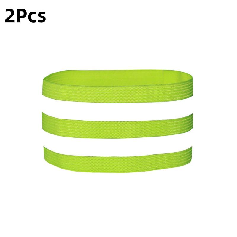 2Pcs High Visibility Reflective Cycling Trouser Straps Adjustable Leg Gaiters for Night Riding Commuting Running