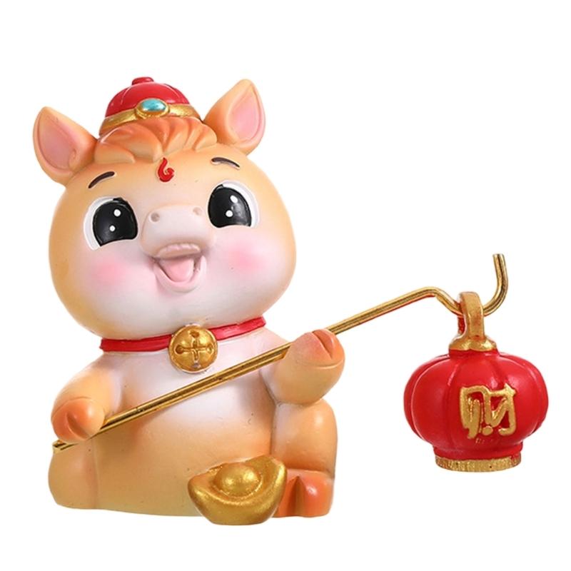 

Artistic Resins Horse Miniature Statue Traditional Zodiacs Design Desktop Decoration Chinese New Year Holiday Gift