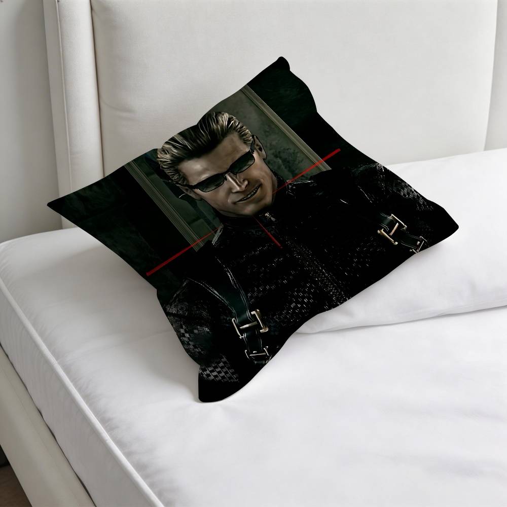 Funny AAlbert Wesker Decorative Square Pillow Cover Soft Comfortable Pillow Case Sofa Bed Home Decoration