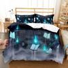 Magic Book Duvet Cover Set Purple Light Book Comforter Cover Lightweight Polyester Quilt Cover with Pillowcase for Boys Teens