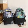New Student Backpack Korean Edition Fashion Trend Alphabet School Bag Casual Large Capacity Travel Backpack