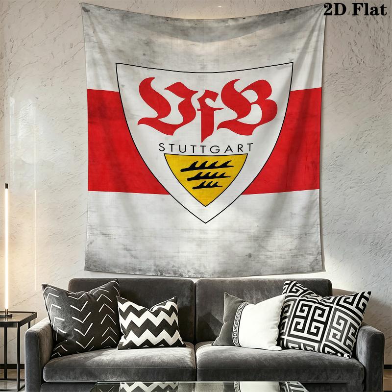 VfB Stuttgart Wall Tapestry Aesthetic Wall Hanging Printed Fabric Blanket Decorative Tapestries for Bedroom Living Room Home Decor