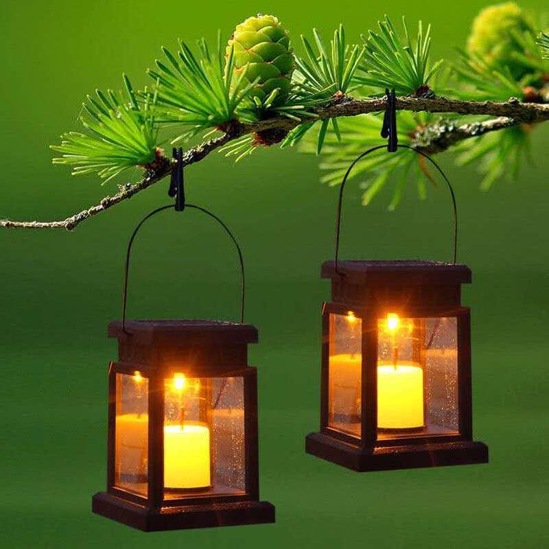 Solar Retro Palace Lantern Outdoor Decorative String Lights (3-Pack)