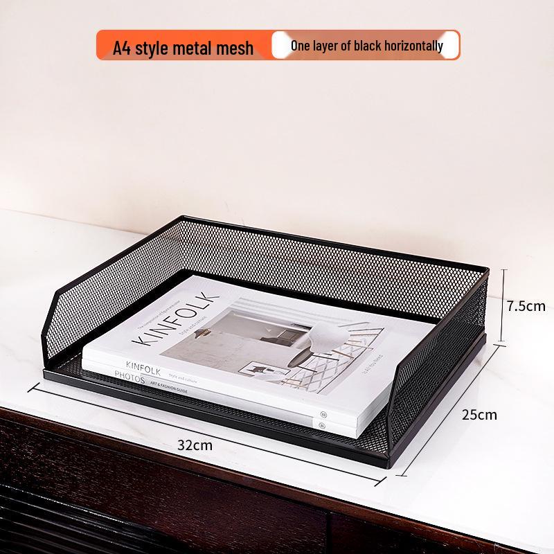A4A3 Multi-Layer Desktop Bookshelf and File Storage Organizer