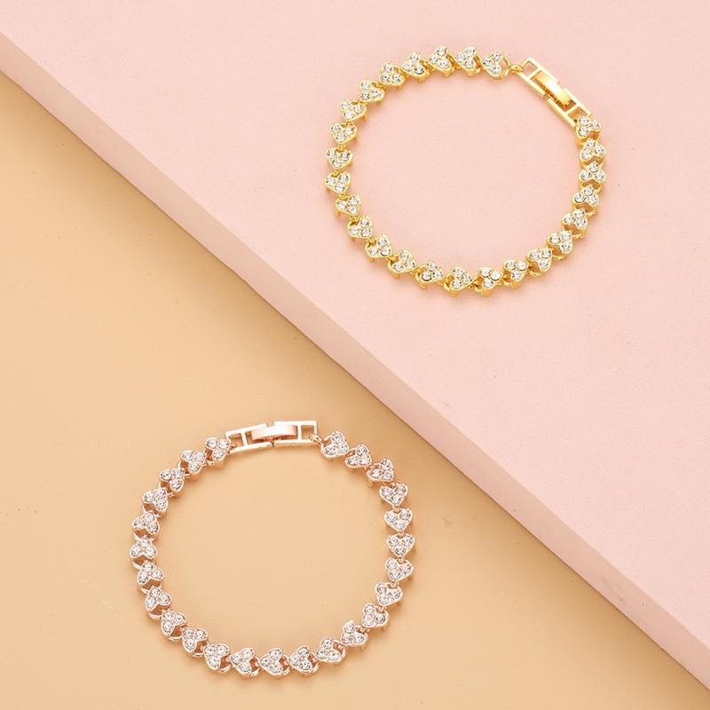 Popular European, American and Roman bracelets female zircon crystal new bracelets with diamonds fashion jewelry full of diamonds