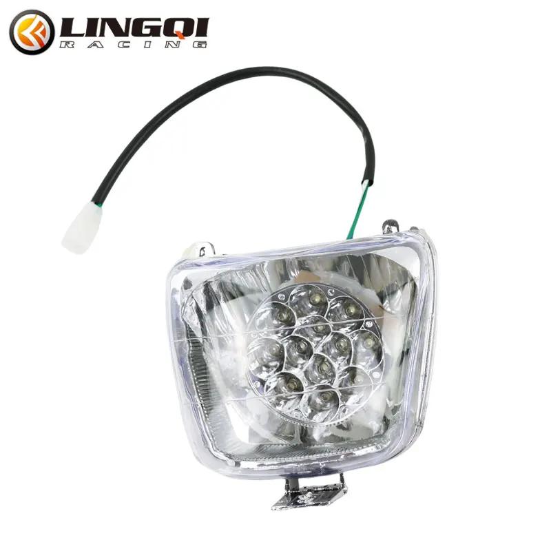 

LINGQI RACING Motorcycle Square Headlight High Low Beam Head Light For Off Road ATV Electric Bicycle Pit Dirt Bike Accessories LED Headlight