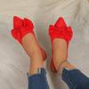 Fashion Flat Comfortable Single Shoes Women 2025 New Women Pointed Toe Shoes Rubber Sole Bow Sandals