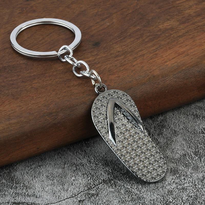Keychains Slippers Shoe Flip Flops Slipper Loafer Key Chain Ring Jewelry Unique Design Fashion Keyring Gift