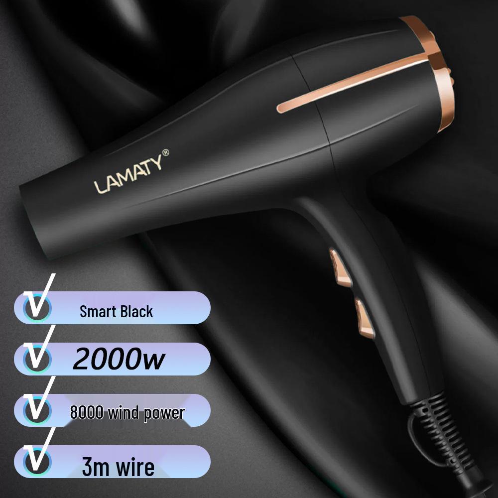 

Фен для волос салонного класса с синим светом и отрицательными ионами для домашнего и парикмахерского использования