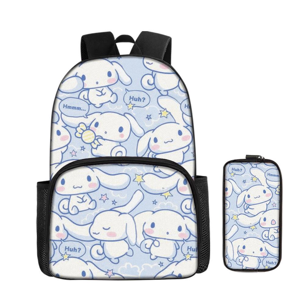 Cartoon Animation Backpack Student Backpack Full Print Backpack Portable Stationery Box Two-Piece Set