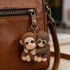 Bedroom Tabletop Decor 3D Printed Monkey Keychain Cute Holding Plush Toy Hanging Backpack Charm for Car Keys Gift Kids Adults Lightweight