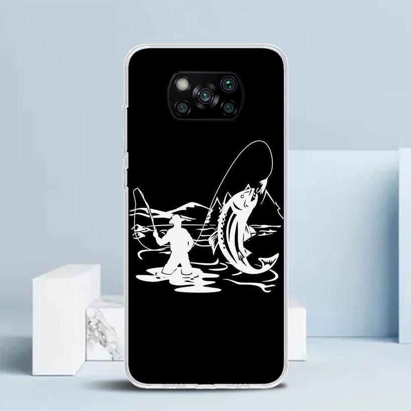 Hunting Fishing Man Phone Case For Xiaomi Poco F7 Ultra X5 X6 X7 Pro M7 Redmi 15C 15 13C 13 12C 12 10C 10 10A 9 9C 9A 9T Cover P