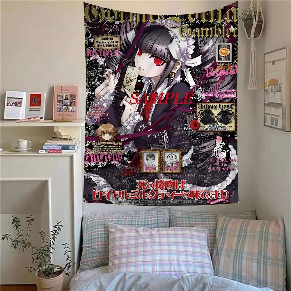 Classic Anime DanganNronpa DIY Wall Tapestry for Living Room Home Dorm Decor Wall Art Decor Wall Hanging Sheets