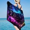 Cosmic Cat Dreamscape Beach Towel, Super Soft Microfiber, Gift for Her/Him, Birthday, for Pool, Beach, Travel, Home Decor Fan gifts
