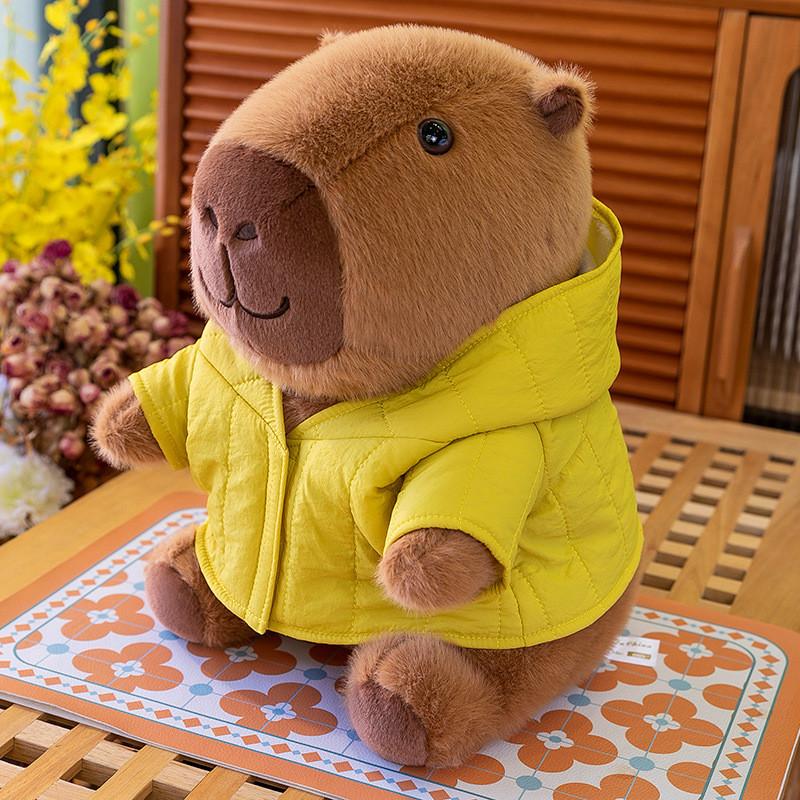 Capybara Clothes Wear Plush Toy Animal Stuffed Doll Cartoon Kids Birthday Gift