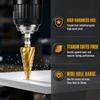 High Speed Steel Stepped Cone Drill Bit Titanium Coated Hole Saw  Power Tools