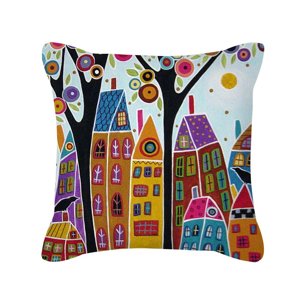 New Home Nordic Simple Style Pillow Cover Van Gogh Oil Painting Watercolor Print Pillow Cover Asia