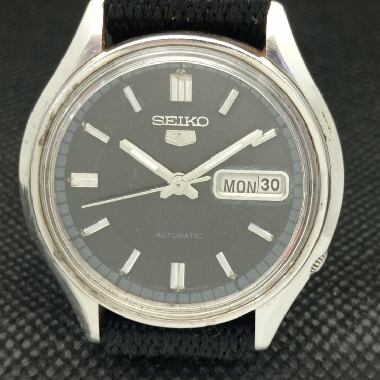 USED VINTAGE SEIKO 5 AUTO 6309A JAPAN MENS ORIGINAL DIAL WATCH 608i-a316916-9 SKU608i-a316916