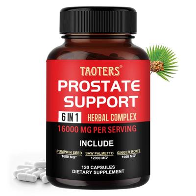 Pumpkin Seeds, Sawn Palm Fruit  6-in-1 Herbal Complex 16000mg 120 Capsules