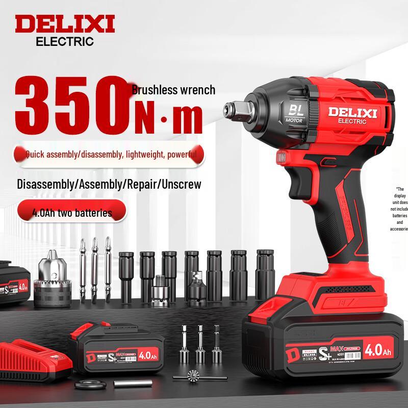 DELIXI ELECTRIC Cordless Brushless Impact Wrench CN plug (adapter included)