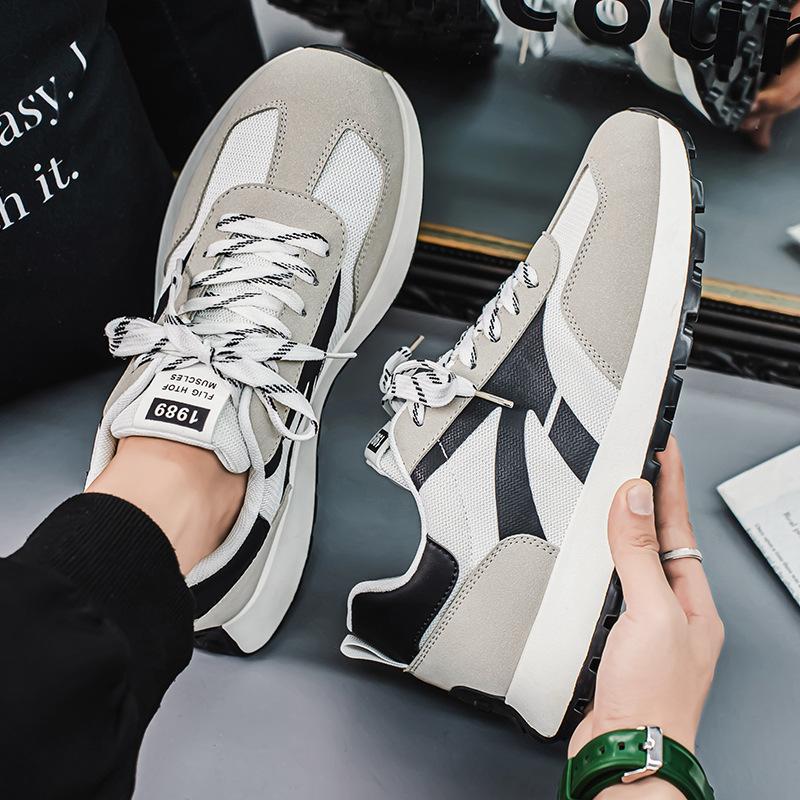 

Men s shoes 2025 spring new breathable platform versatile comfortable viral trends low-top dad shoes casual sports shoes 44