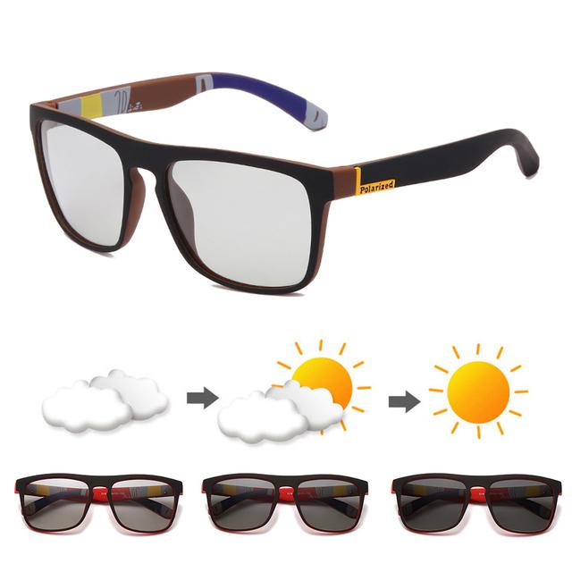 Ochelari de soare fotocromatici polarizați pentru sport, bărbați și femei, ochelari de ciclism, alpinism, ochelari de soare pentru șofat, UV400, schimbarea culorii ochelarilor