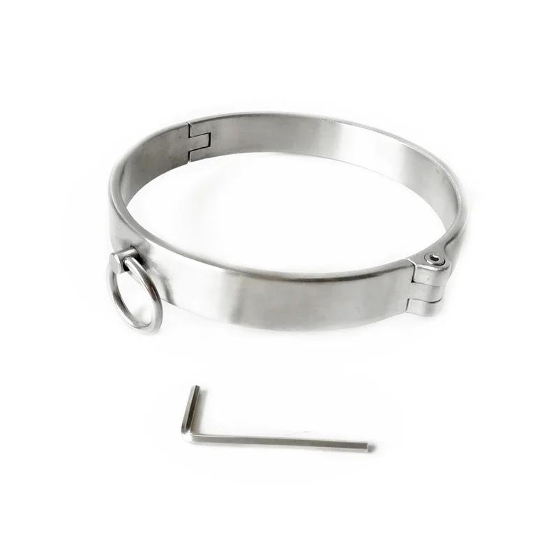 Stainless Steel Handcuff Slave Restraints Set Bondage Collar Ankle Cuffs  Bondage Restraint Sex Toys for Women Man Couples