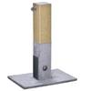 Cat Scratching Post with 2 Toy Balls and Brush, Made of Wood, Jute and Plush, 59.5x39x79 Cm, Grey