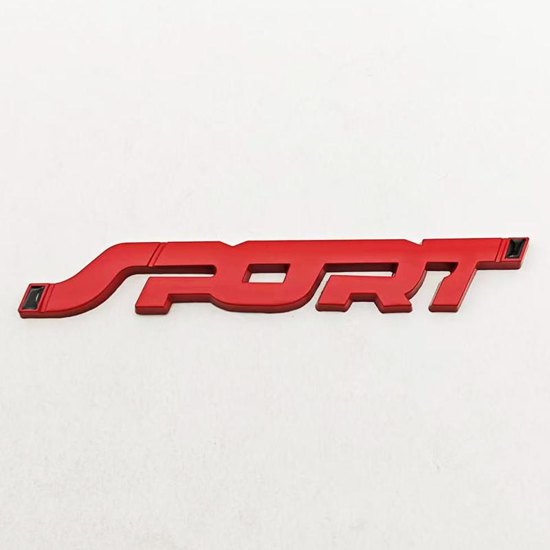 Car Accessories Sticker Styling Metal 3D Chrome Black Auto Car Trunk Racing Sport Logo Letters Emblem Badge Decals Sticker красный