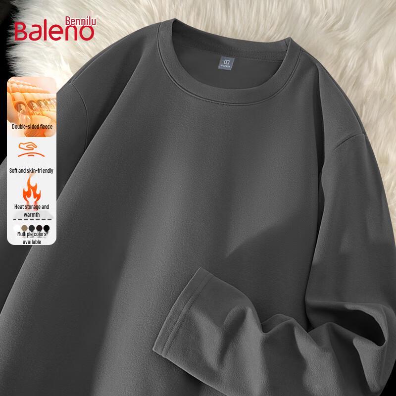 Baleno Men's Fleece Lined Round Neck Long Sleeve T-Shirt