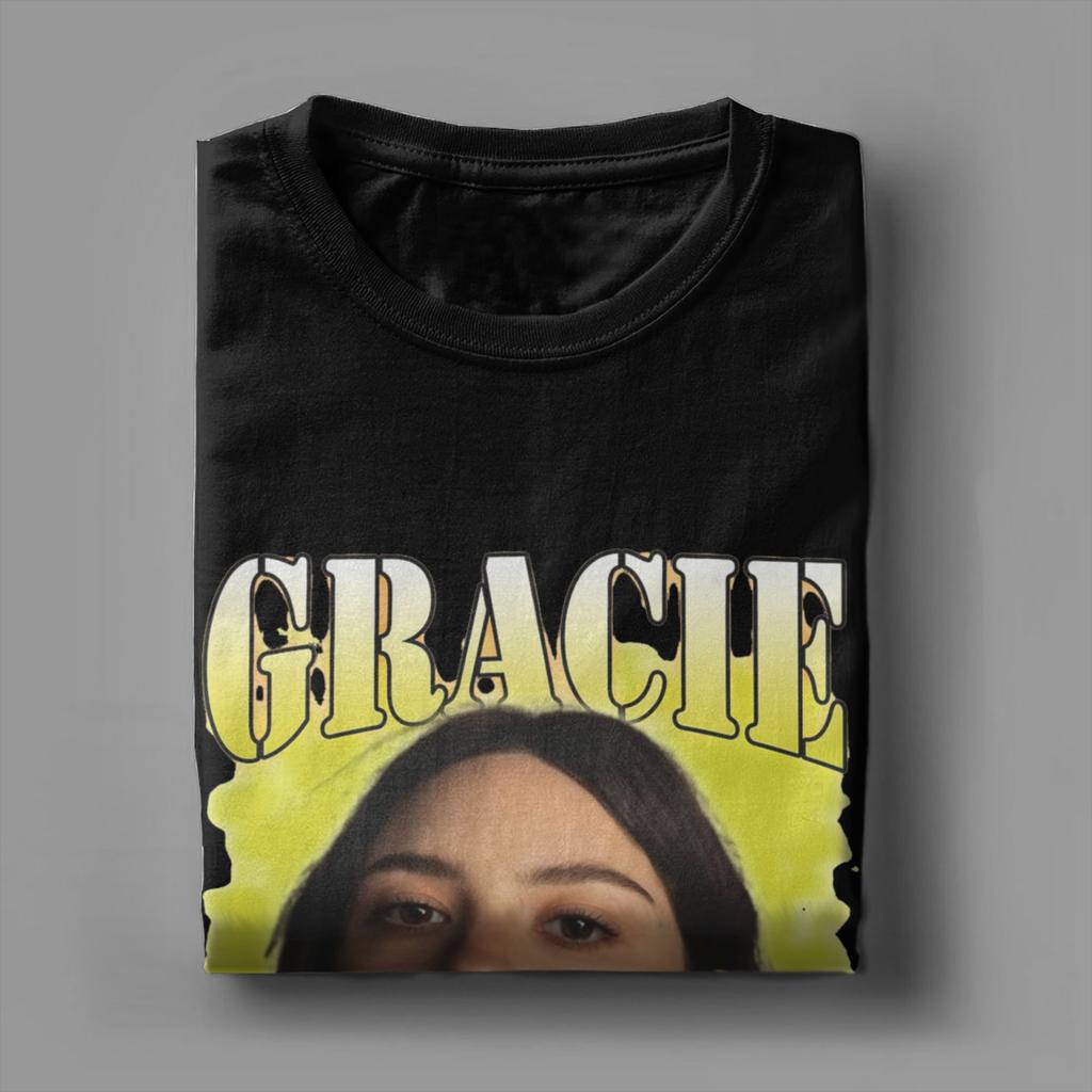 Vintage Gracie Abrams T-Shirts for Men Round Neck Pure Cotton T Shirt  Short Sleeve Tees Plus Size Clothing