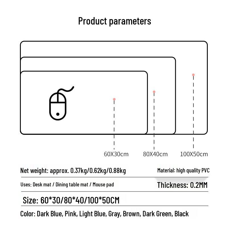 Extra Large Waterproof Leather Mouse Pad with Custom Patterns